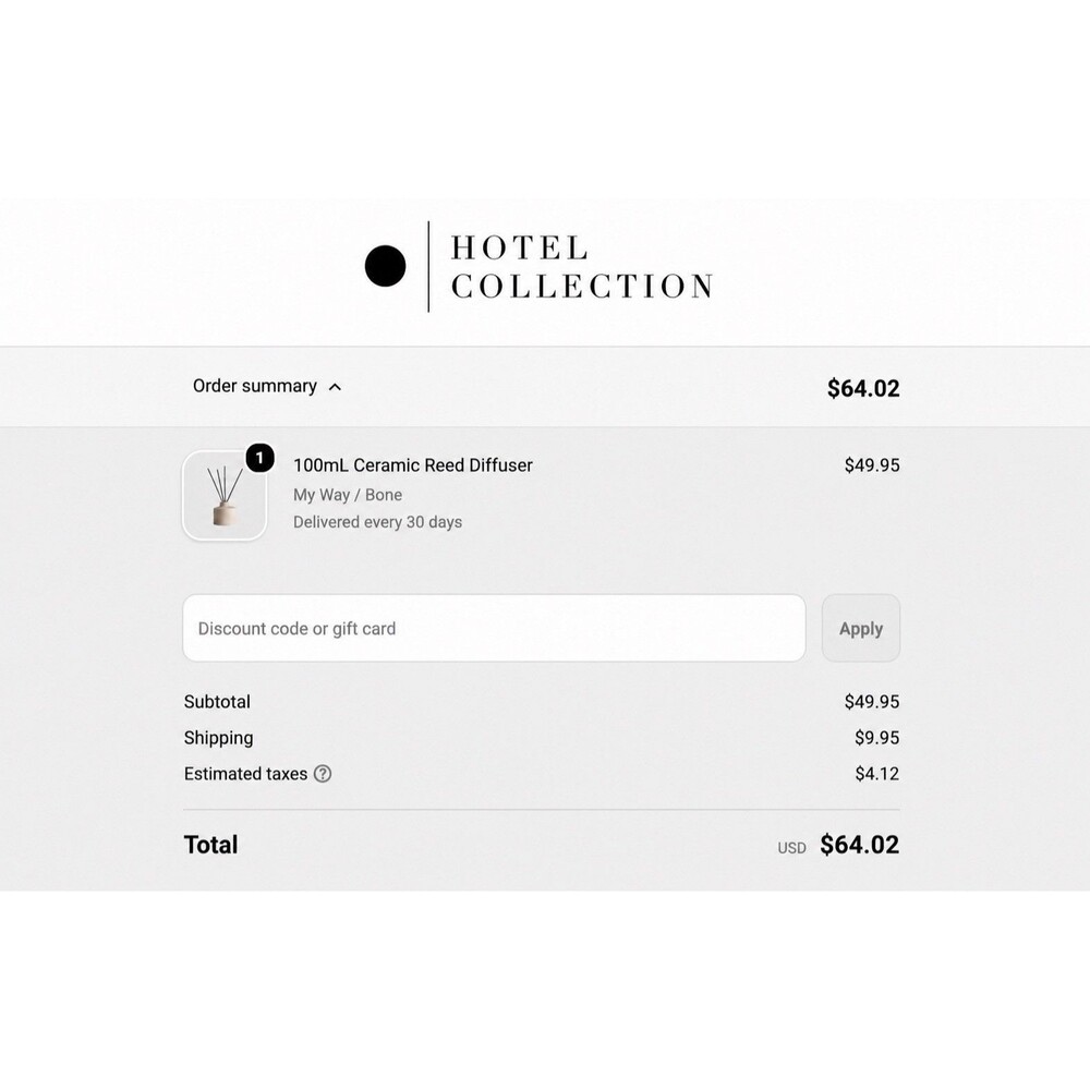 Hotel Collection 100mL Ceramic Reed Diffuser – My Way | Bone $49.95 Retail - Picture 10 of 12